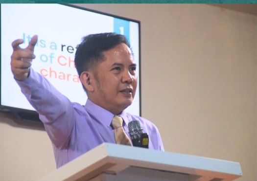 Senior Pastor Preaching at Pulpit